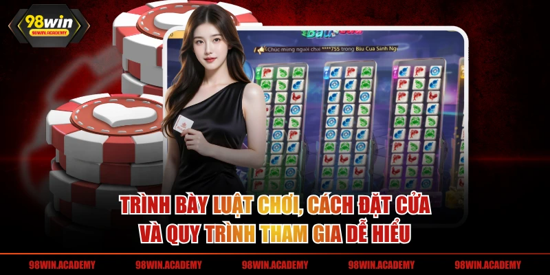 Trình bày luật chơi, cách đặt cửa và quy trình tham gia dễ hiểu